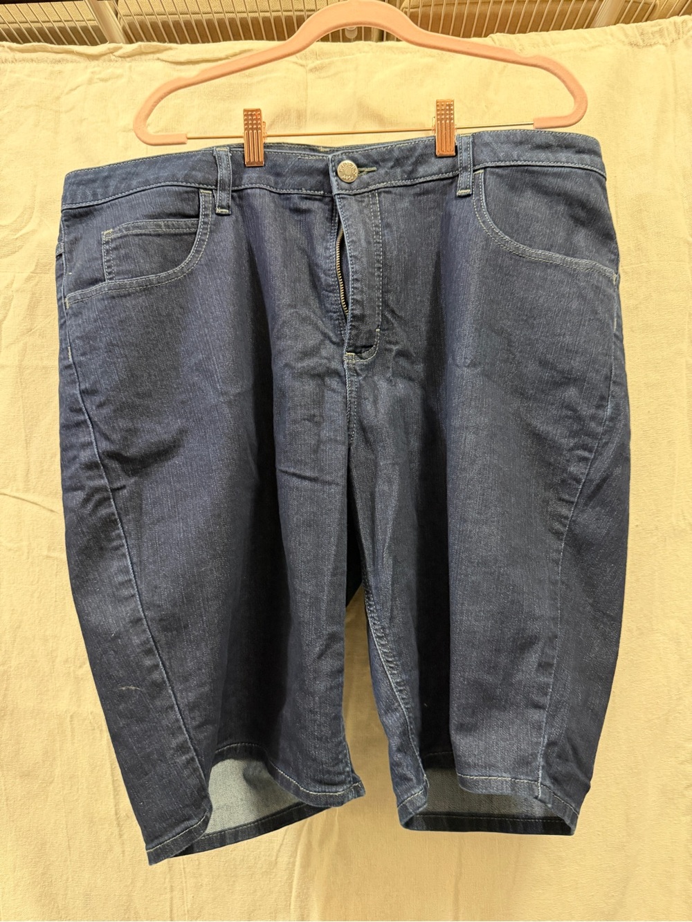 Riders by Lee Navy Denim Shorts with Branded Button